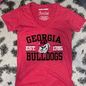 Womens Georgia Bulldogs Short Sleeve Shirt